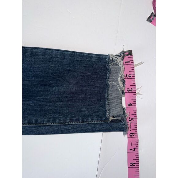 Paige Jeans Womens 27 Blue Hoxton Ankle Dark Wash Stretch Soft Denim Fray Hem - Picture 12 of 14